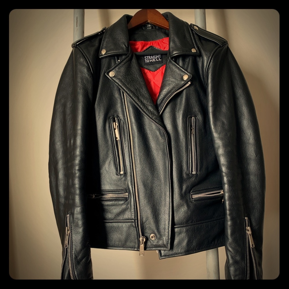 Strait To Hell black leather jacket